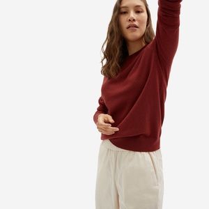 Everlane Cashmere Crew - Burgundy - Small